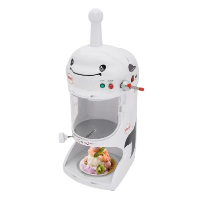 Electric Ice Shaver 350W, Commercial Shaved Ice Machine, Snow Cone Maker, Free Standing, PC & Aluminum Alloy, 110V US Plug, 250-300rpm, for Hotels, Bars, Cafes, Restaurants, Birthday & Pool Parties