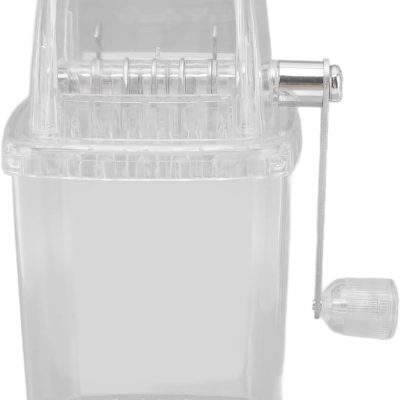 Ice Crushers for Home Use, Ice Crusher Machine, Manual Ice Crusher Portable Chopper Transparent Stainless Steel Breaker Making Drinks Machine for Fast Coarse Shaved Fine Chips Ho Transparent