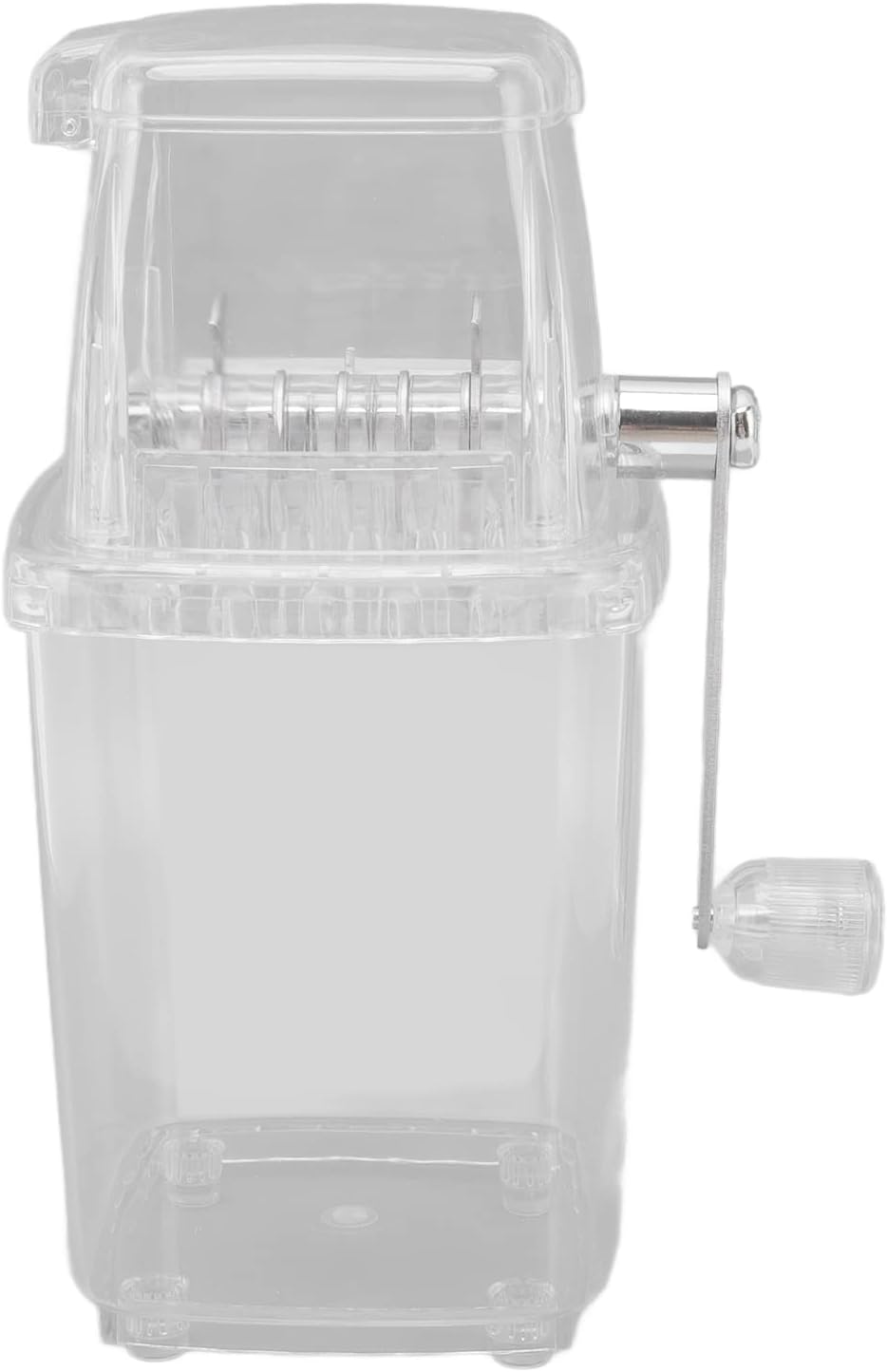 Ice Crushers for Home Use, Ice Crusher Machine, Manual Ice Crusher Portable Chopper Transparent Stainless Steel Breaker Making Drinks Machine for Fast Coarse Shaved Fine Chips Ho Transparent