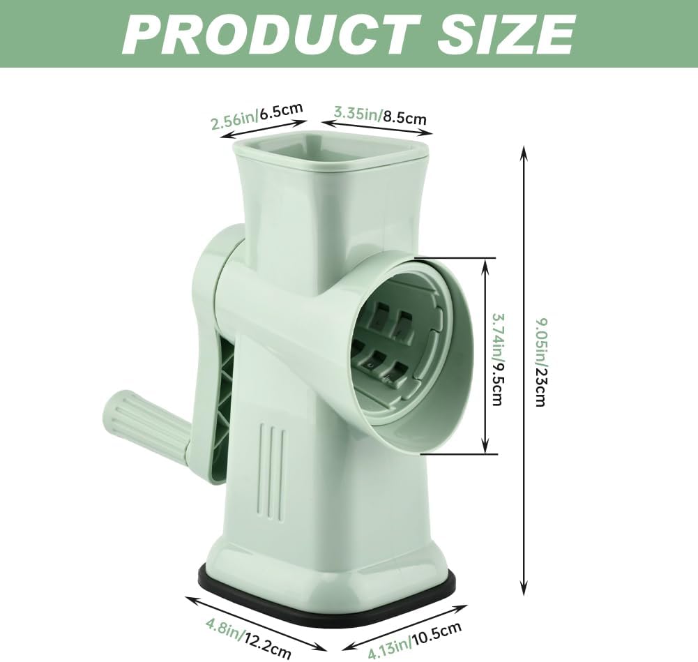 Home Use Rotary Ice Shaver with Handle Manual Hand Crank Snow Cone Maker Machine Qucik Shaved Ice Maker with Suction Feet, Premium Portable IceCrusher and Shaved IceMachine - Image 2