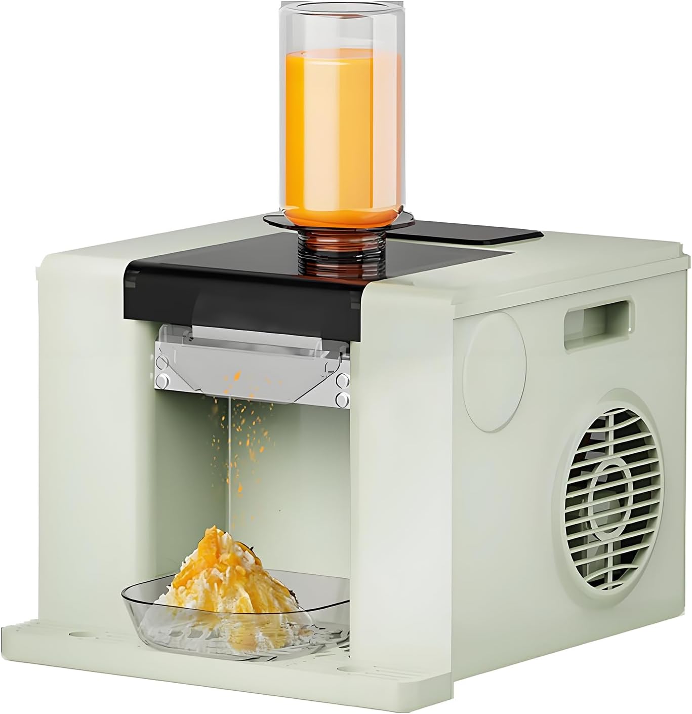 280W Electric Ice Shaver Machine, Commercial Snowflake Ice Machine with 750ml Capacity Bucket, One-Click Quantitative, 60kg/24h, Automatic ing, for Home/Commercial/Beverage Shop aqua