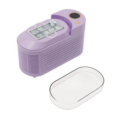 Portable Countertop Ice Maker, Mini Ice Making Machine with DC 12V Adapter, 8 Cubes in 10 Mins, Desktop Automatic Solid Cube Ice Box for Home, Camping, Car, Office, Bar, Party(Beige)