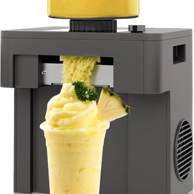 Shaved Ice Machine, 60s Fast Slushie & Snow Cone Maker for Home, No Pre-Freezing, 15 Textures, All-Drink Compatible, 50dB Quiet, One-Touch Self-Cleaning, Compact for Parties & RVs