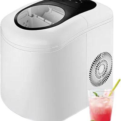 Ice Maker countertop Small Household Ice Maker Commercial Mini Milk Tea Shop Fully Automatic Square Ice Cube Making Machine Household/Kitchen/Office/Party/Camping RV Ice Make