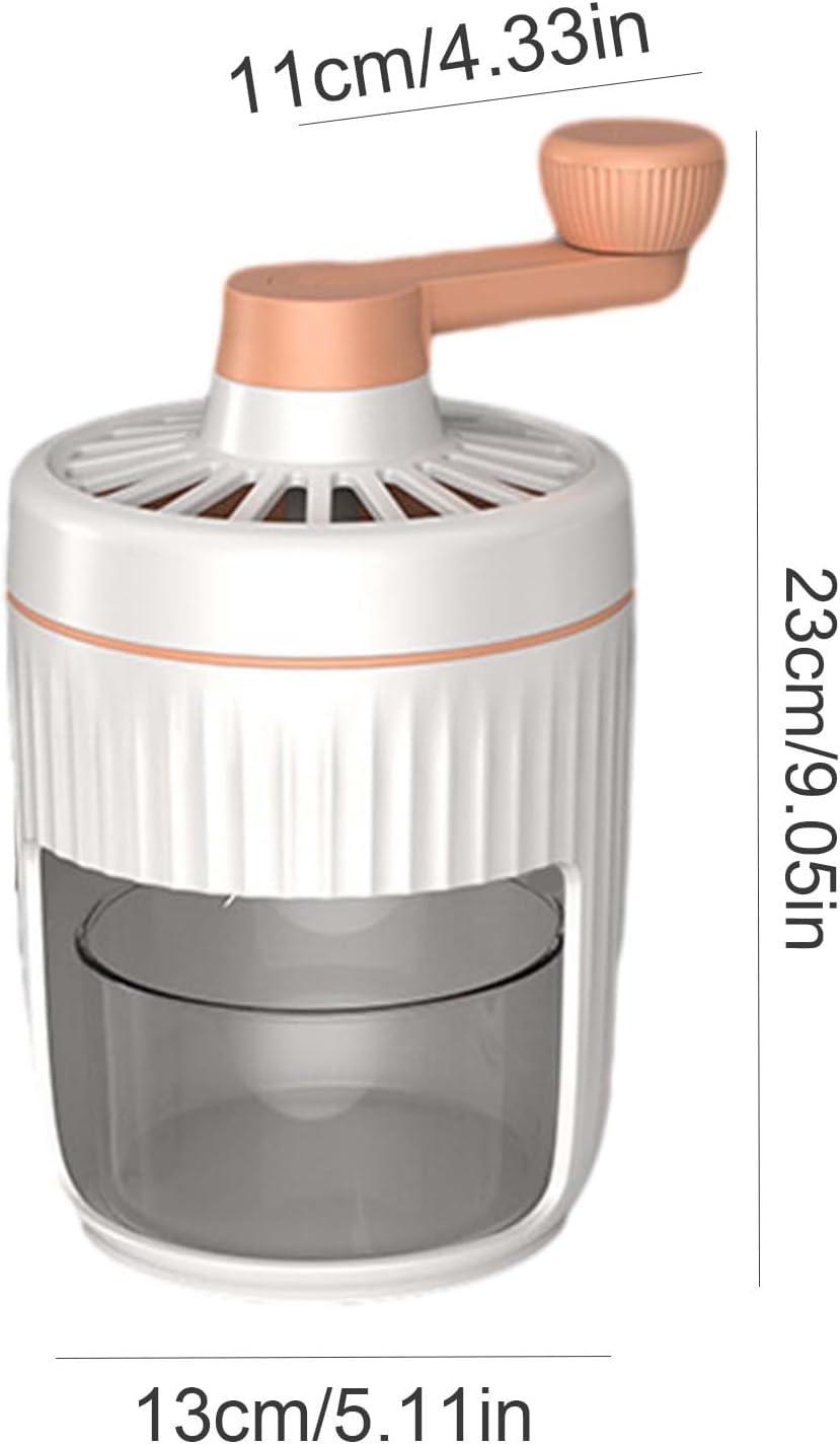 Ice Crusher, Manual Rotary Ice Crusher-Small Manual Shaving Ice Machine for Household Thickened Stainless Steel Blades Ice Crusher Machine Home Commercial Ice Crusher Chopper Stirrer (Pink) - Image 2