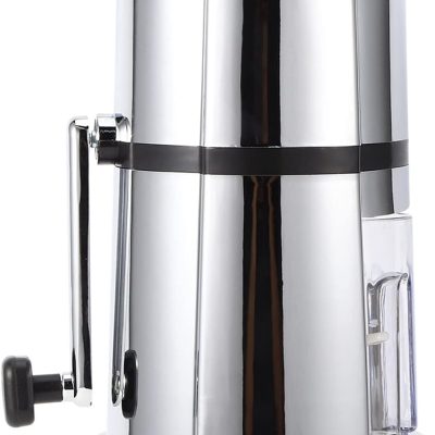 Manual Ice Crusher, Hand Crank Ice Crusher, Commercial Household Portable Shaved Ice Crusher Ice Shaver with Stainless Steel Blade for Snow Cone, Slush