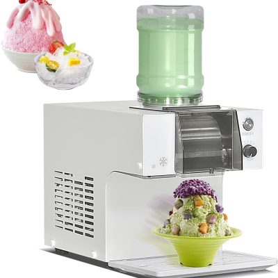 Snowflake Ice Machine, 360W Electric Shaved Ice Machine with Stainless Steel Cooling Drum, Automatic Snowflake Ices Maker with Adjustable Speed, for Bars, Restaurants, Ices Cream Shops