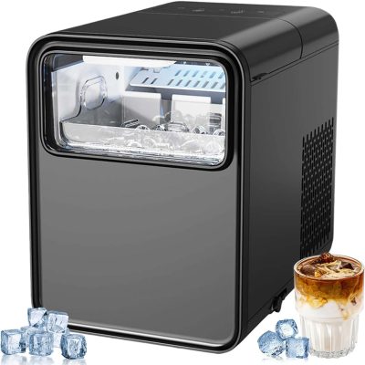 Ice Maker Machine for Countertop - 1.5L Tank, 26lb/Day & Ice in 6 Mins | Self-ing, 2 Bullet Ice Sizes, 500g Storage | Portable & Small, Makes Clear Ice | For Home, Kitchen, Party, Bar