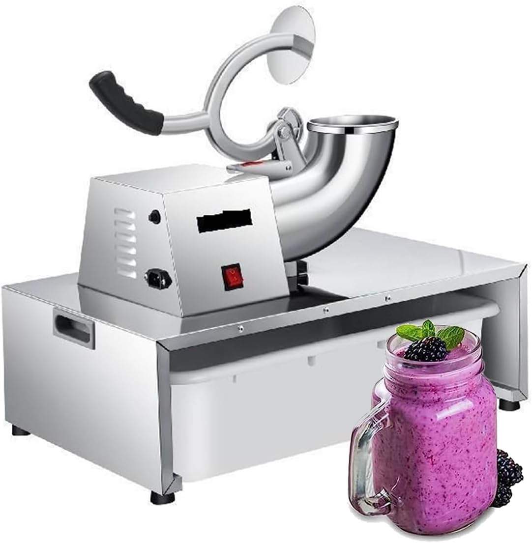 Shaved ice machine Electric Cube Ice Shaver, 1420 RPM Granizing Machine 226Kg/H Commercial Snow Cone Chopper 250W Home Slush Crusher Blender Flake Maker